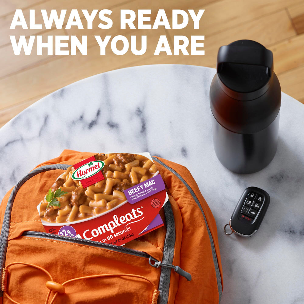 HORMEL COMPLEATS Beefy Mac Cheese kitchen pantry storage ready-to-eat