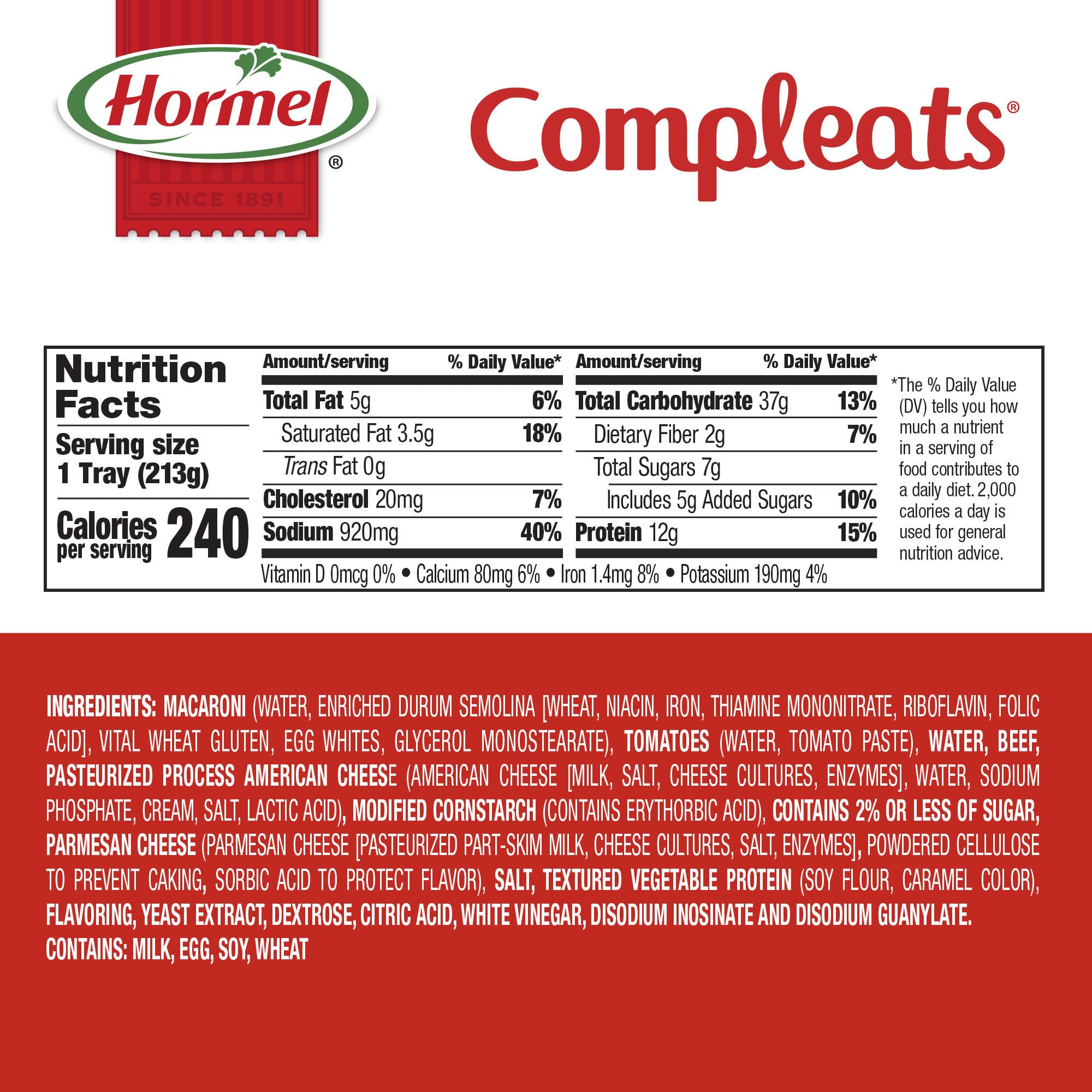 HORMEL COMPLEATS Beefy Mac Cheese pack of seven for quick meals