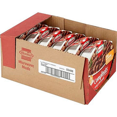 Beef, beans, and spices in HORMEL COMPLEATS chili with beans ingredients close-up