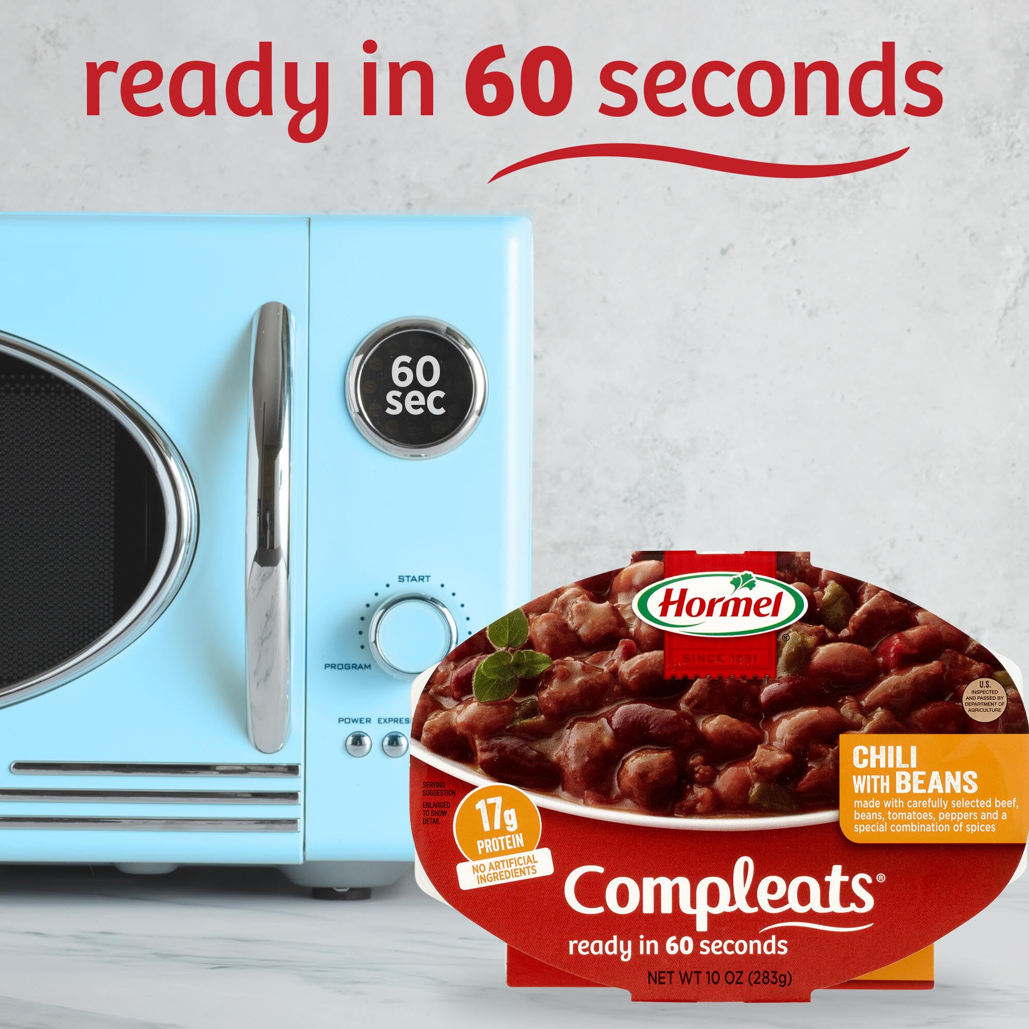 Spices and peppers in HORMEL COMPLEATS chili with beans blend