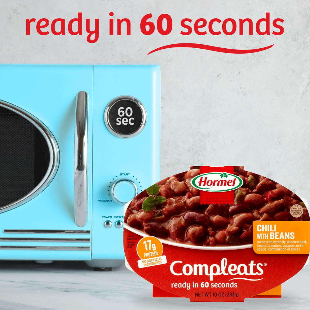 Spices and peppers in HORMEL COMPLEATS chili with beans blend