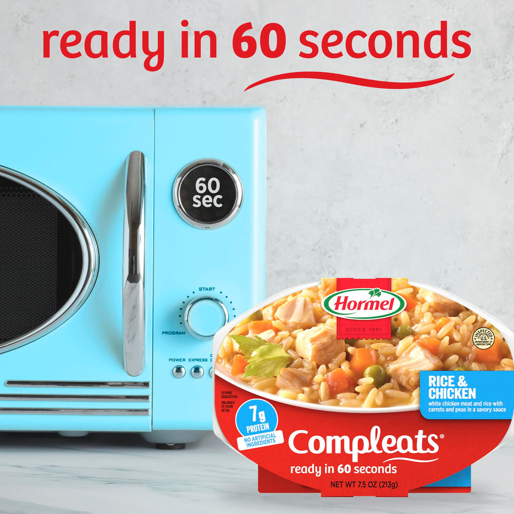 Pack of 7 Hormel Compleats trays for convenient meals
