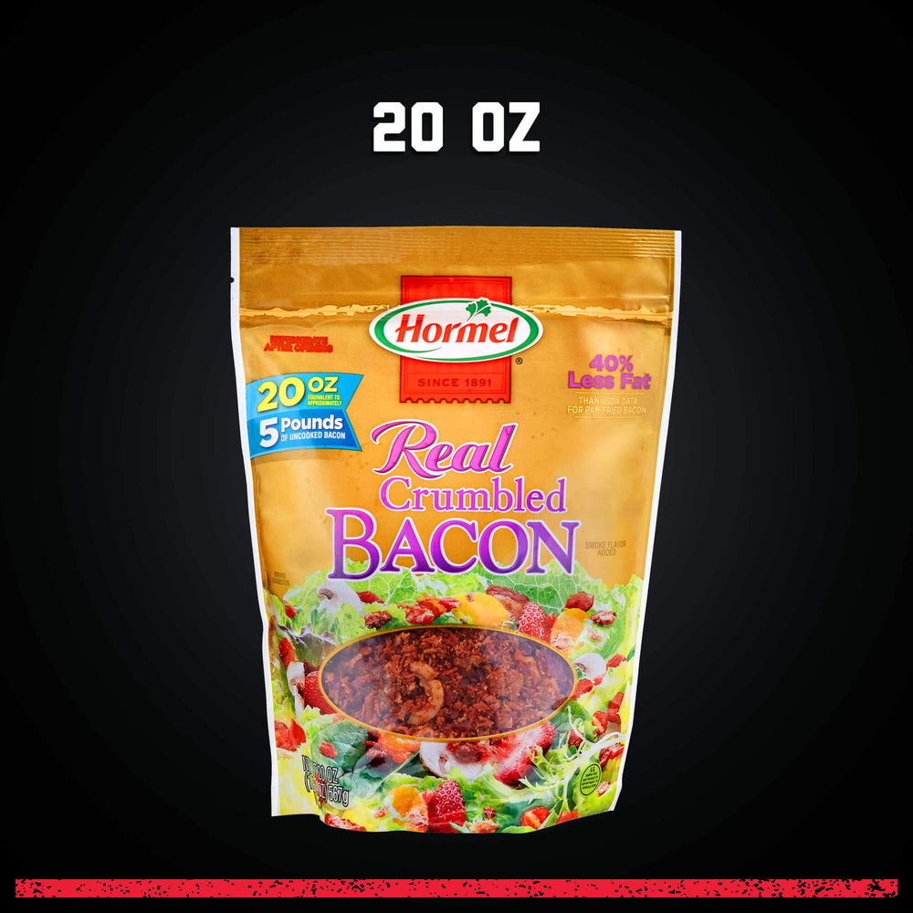 Hormel Real Crumbled Bacon soup garnish with crisp texture.