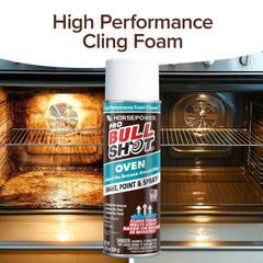 Horsepower Bull Shot Oven Pro spray-action enables fast, targeted grease removal.