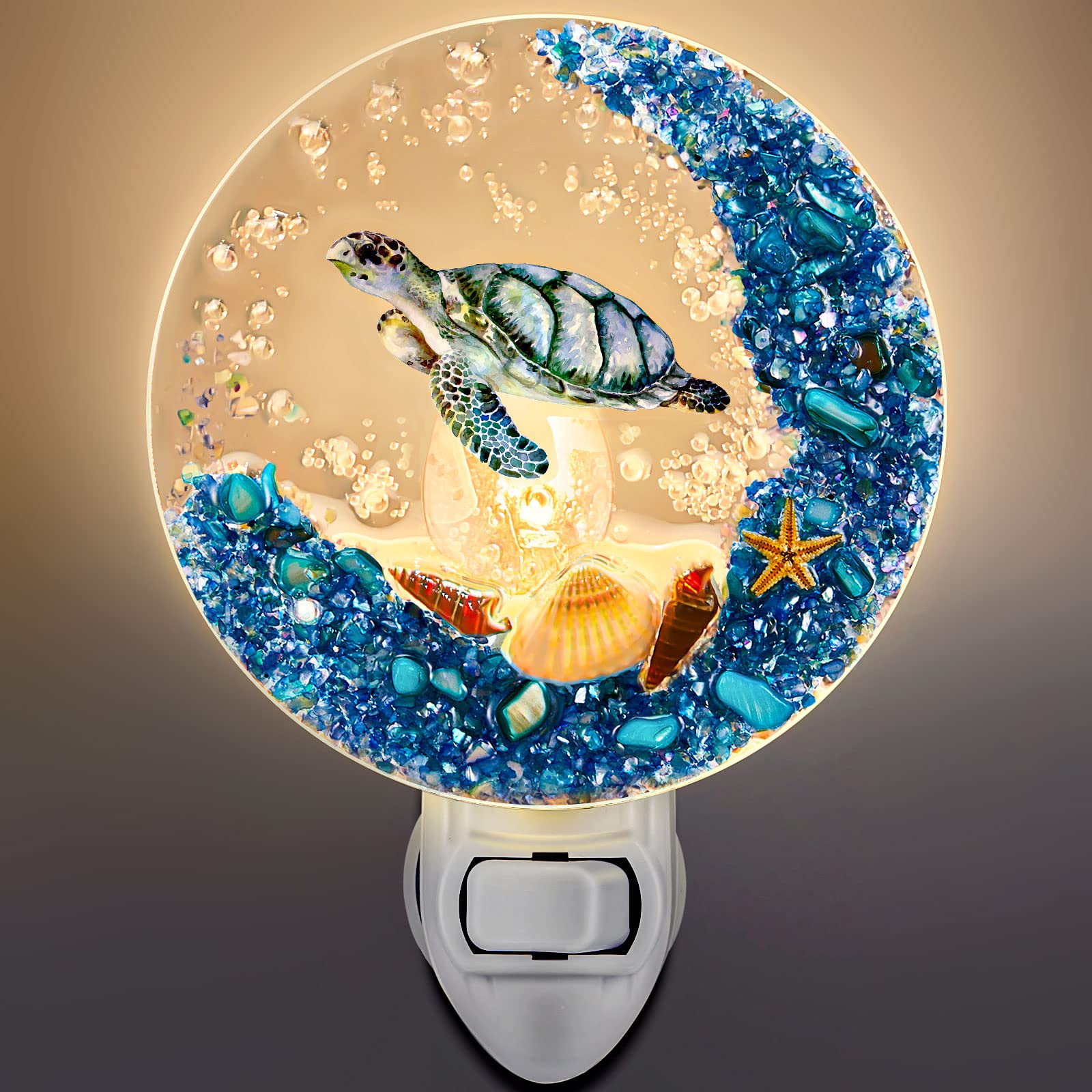 Hortsun seashell night light plugged in for gentle hallway illumination