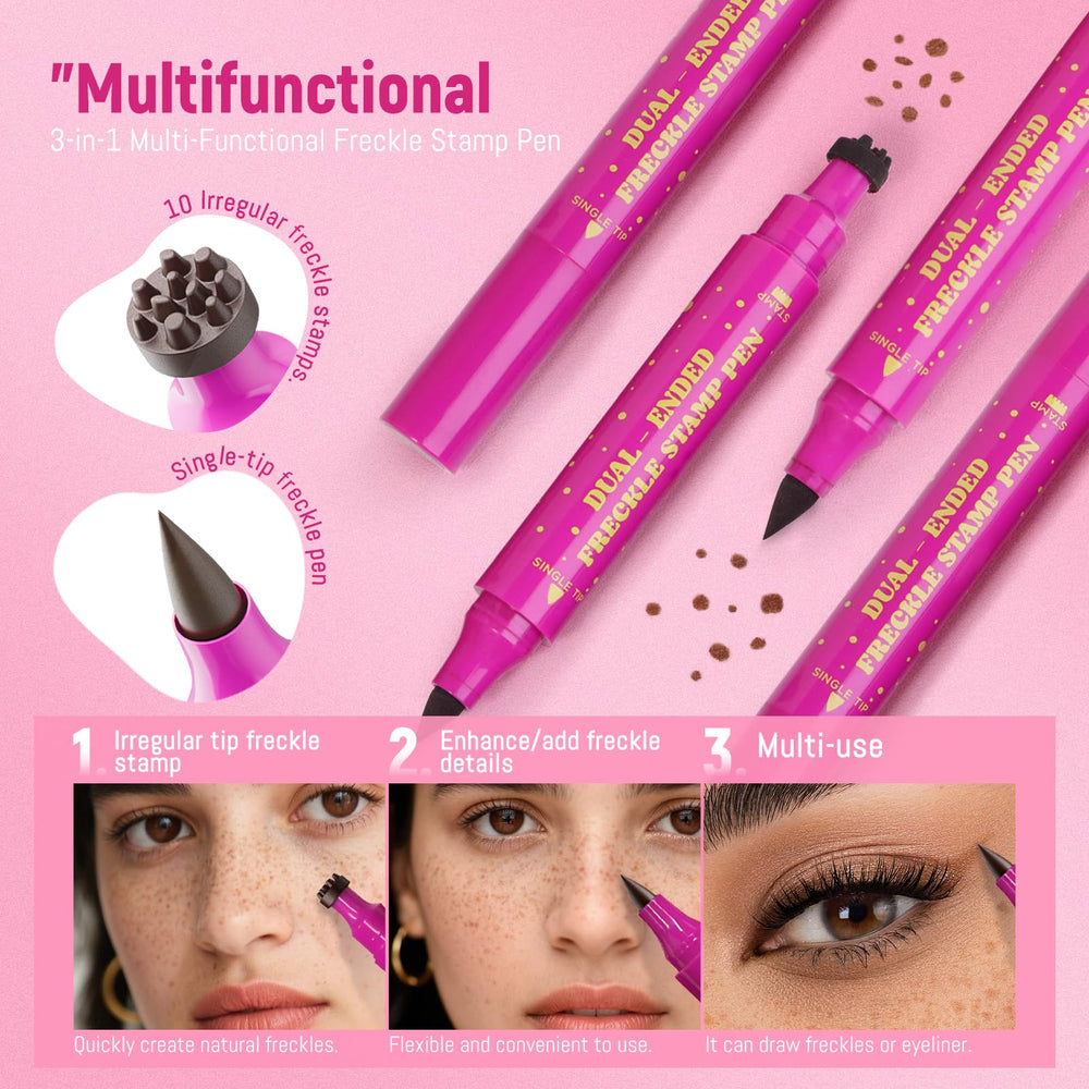 Hosaily Freckle Stamp Pen in light brown for sun-kissed freckles.