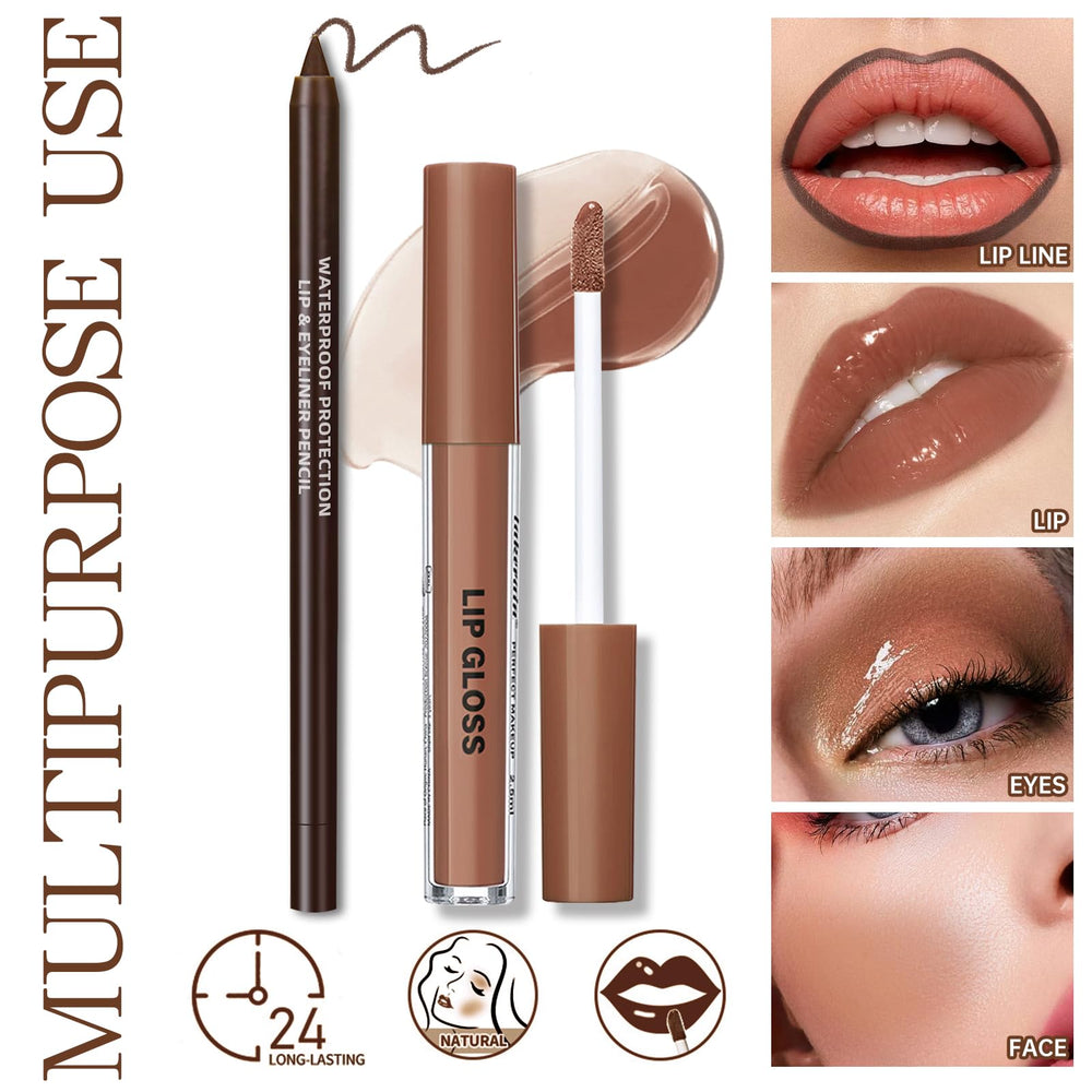 HOSAILY long wear gloss on lips highlights color retention