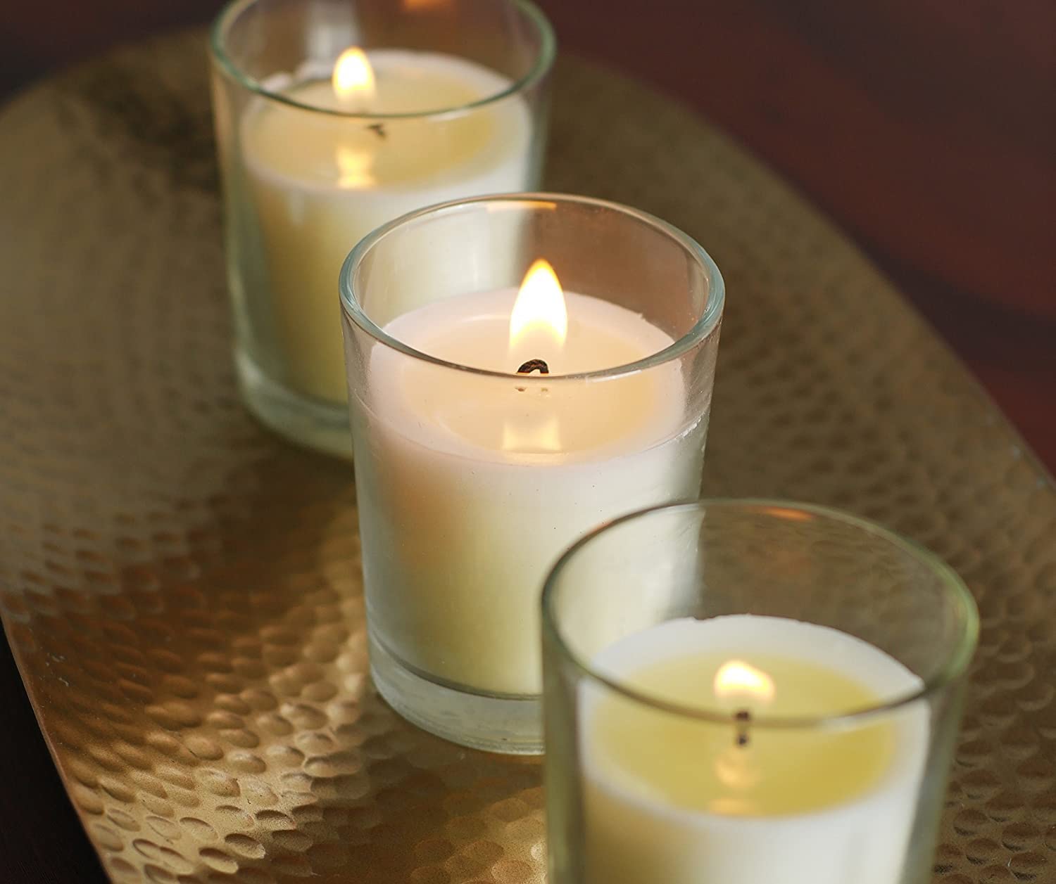 Bulk 48-pack Hosley votives are ideal for gifting and events.