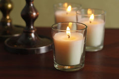 Ivory Hosley votives add warm glow to weddings and celebrations.