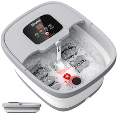 HOSPAN collapsible foot spa showing compact storage for small spaces