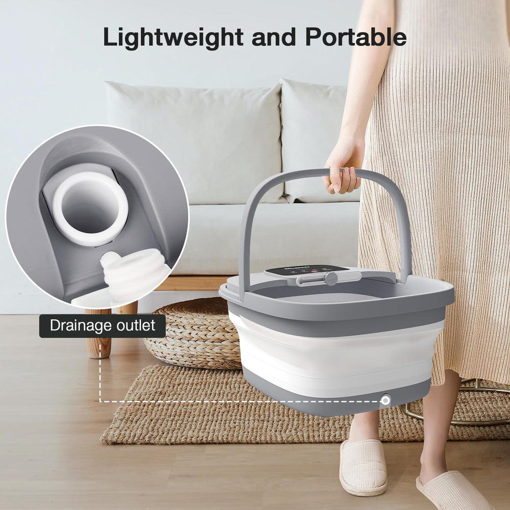 HOSPAN foot spa temperature control lets you set precise soaking temperatures