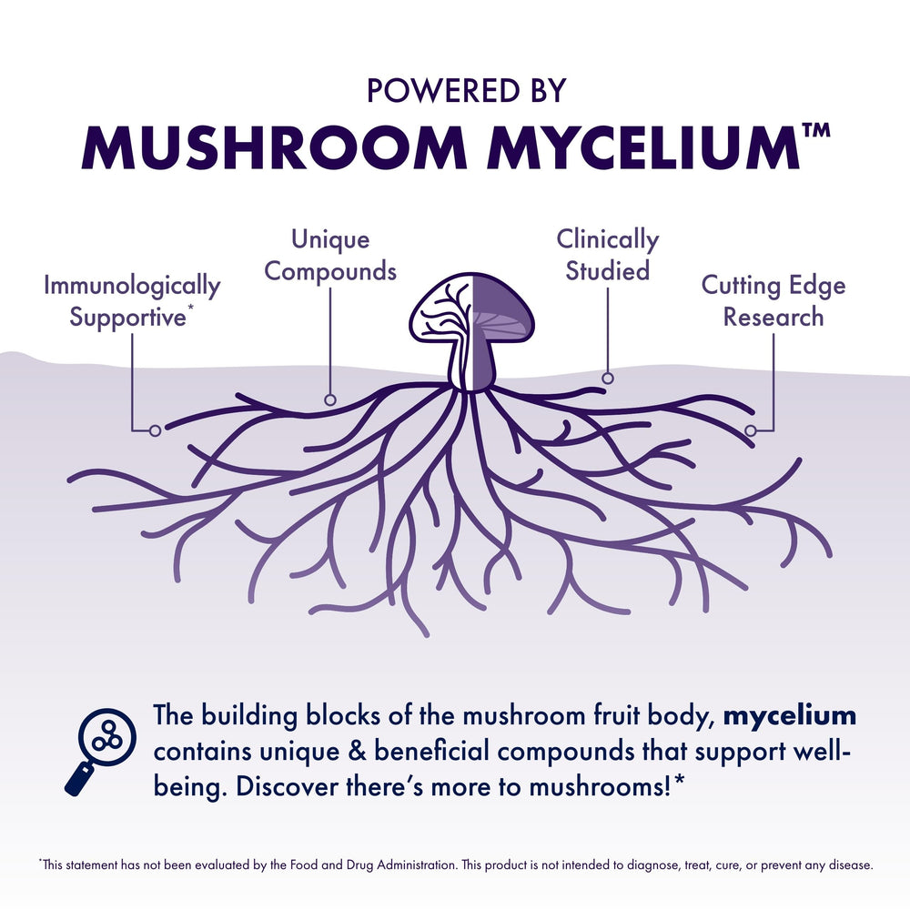 Host Defense mushroom mycelium on brown rice substrate image conveys organic farming