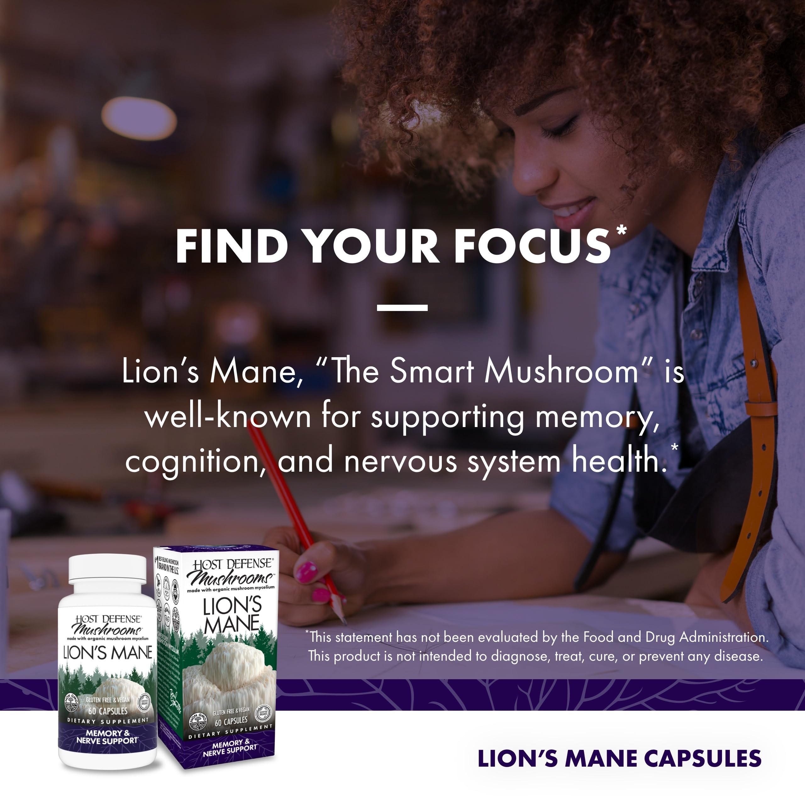 Lion's Mane capsules arranged to illustrate easy daily supplementation.