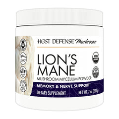 Host Defense Lions Mane Powder jar front view supports daily brain health