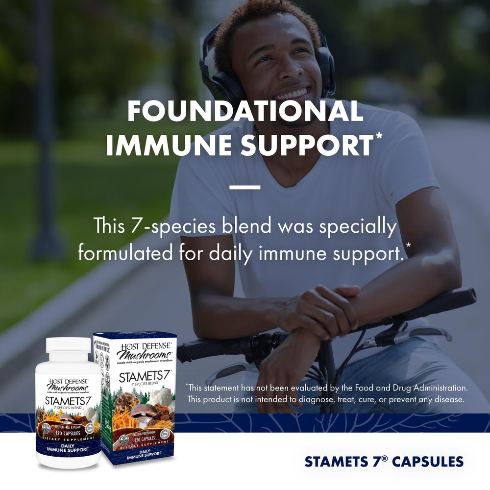 Chaga capsules from Stamets 7-7 for everyday wellness.