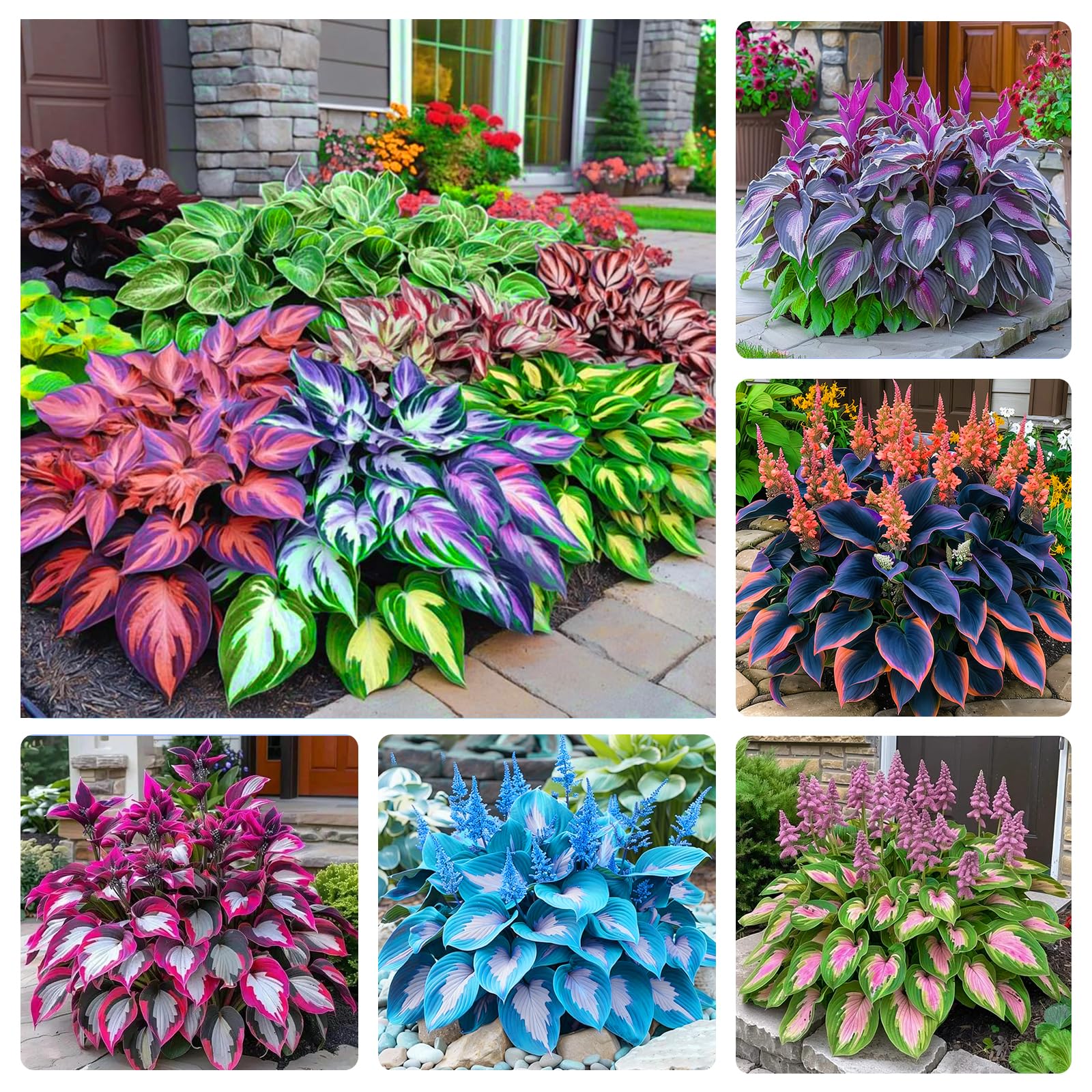 Hosta seeds mixed color packet close-up for shade-ready variety