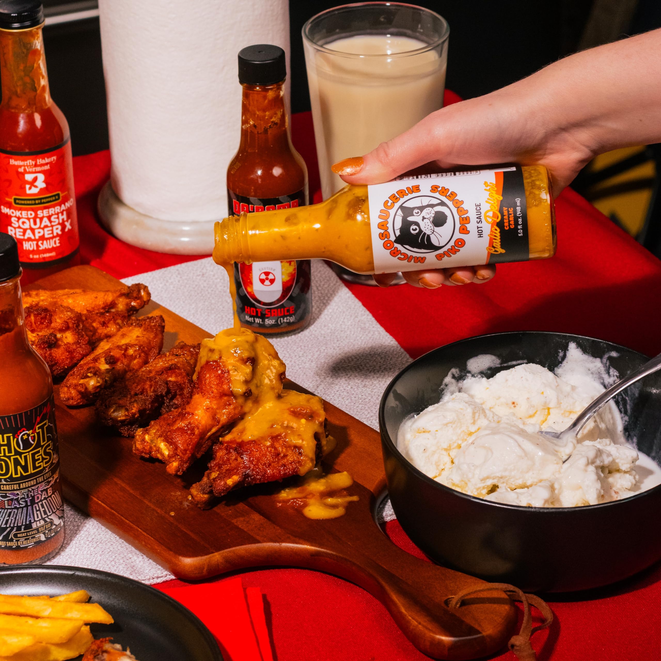 Wings with HOT ONES Season 29 sauces for a bold dinner pairing