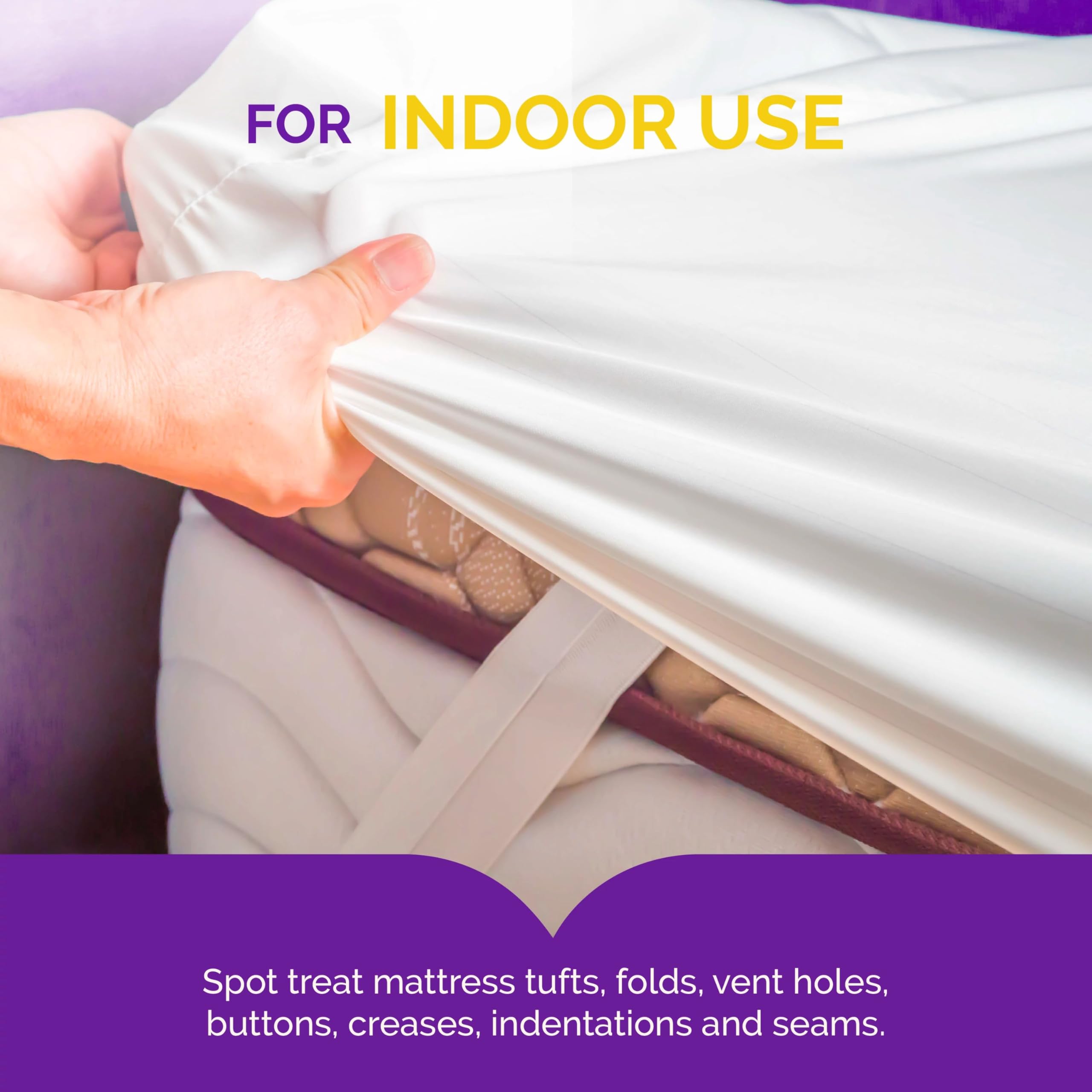 Hot Shot Bed Bug Killer spot treatment covers mattress tufts and seams