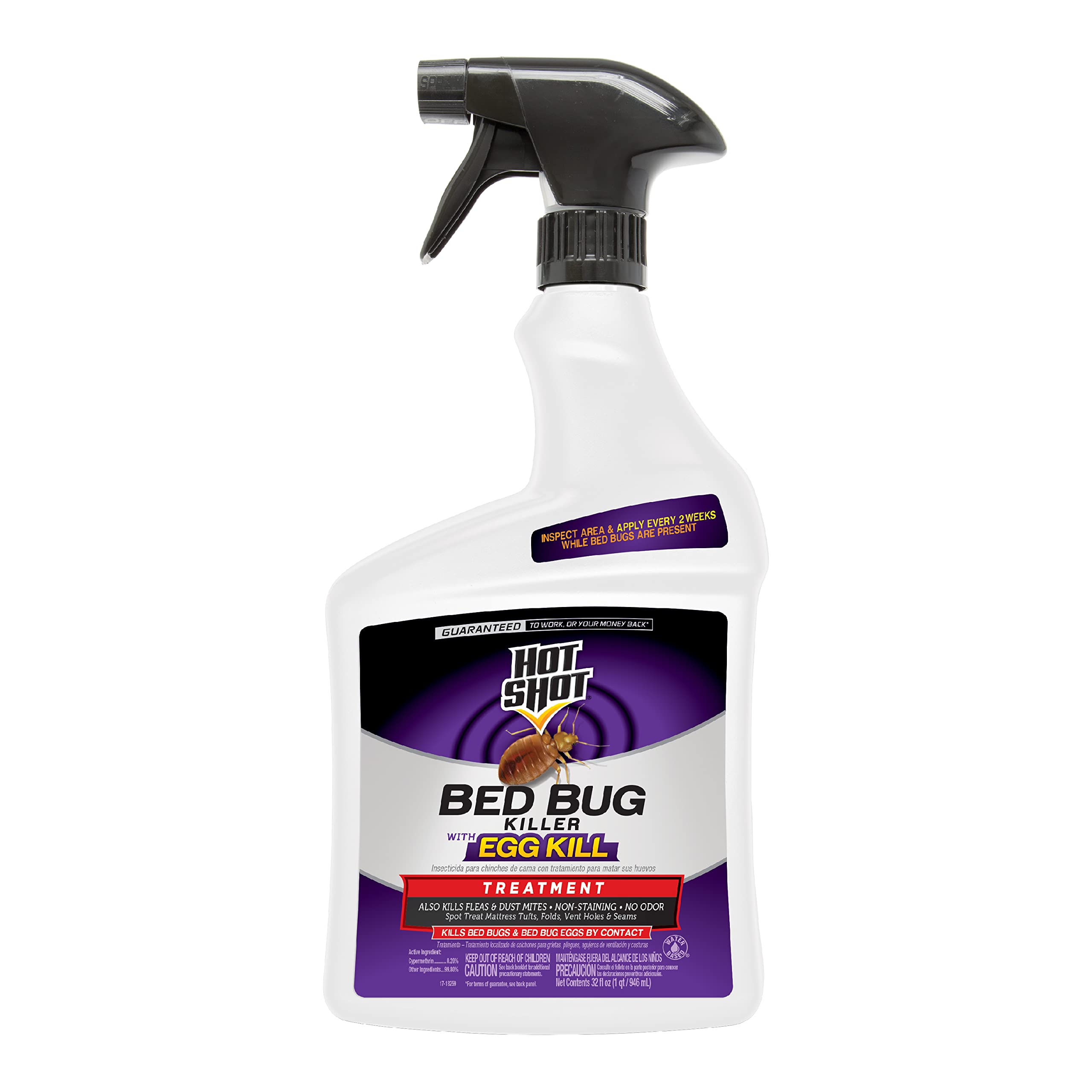 Hot Shot Bed Bug Killer spray bottle for fast room spot treatment
