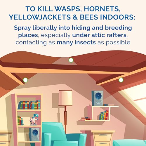 Nozzle in action on Hot Shot Flying Insect Killer for broad spray reach.