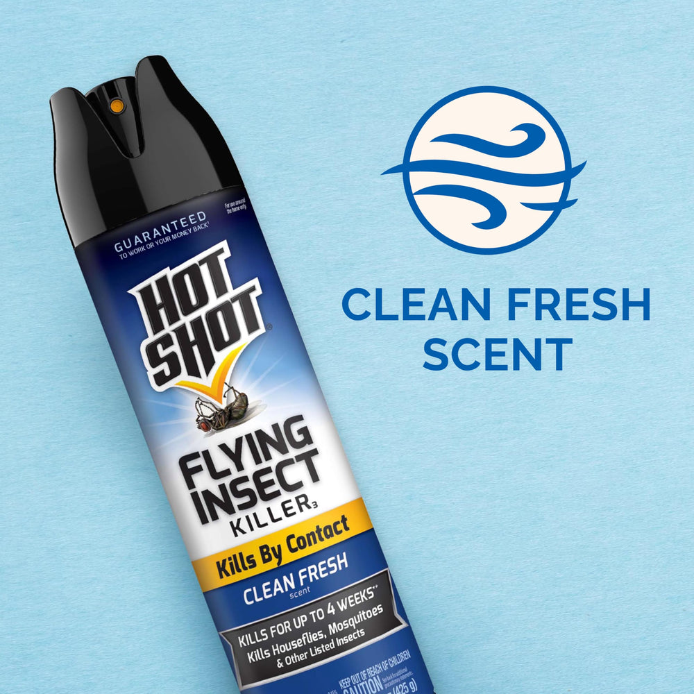 Using Hot Shot as a space spray to address room-level nuisance insects.