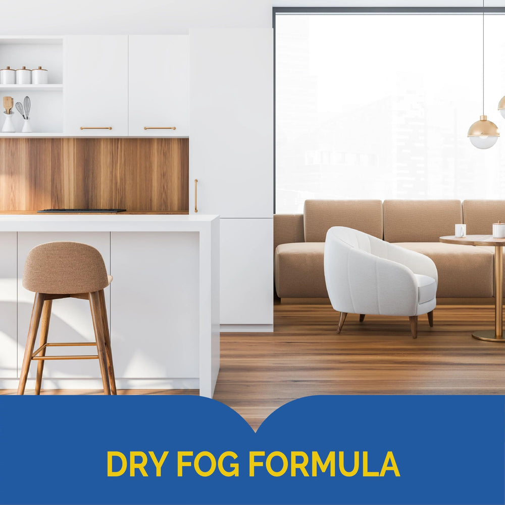 Hot Shot No-Mess Fogger dry fog penetrates cracks and crevices
