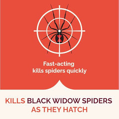 Hot Shot spider and scorpion killer broad spray pattern covers large areas quickly.