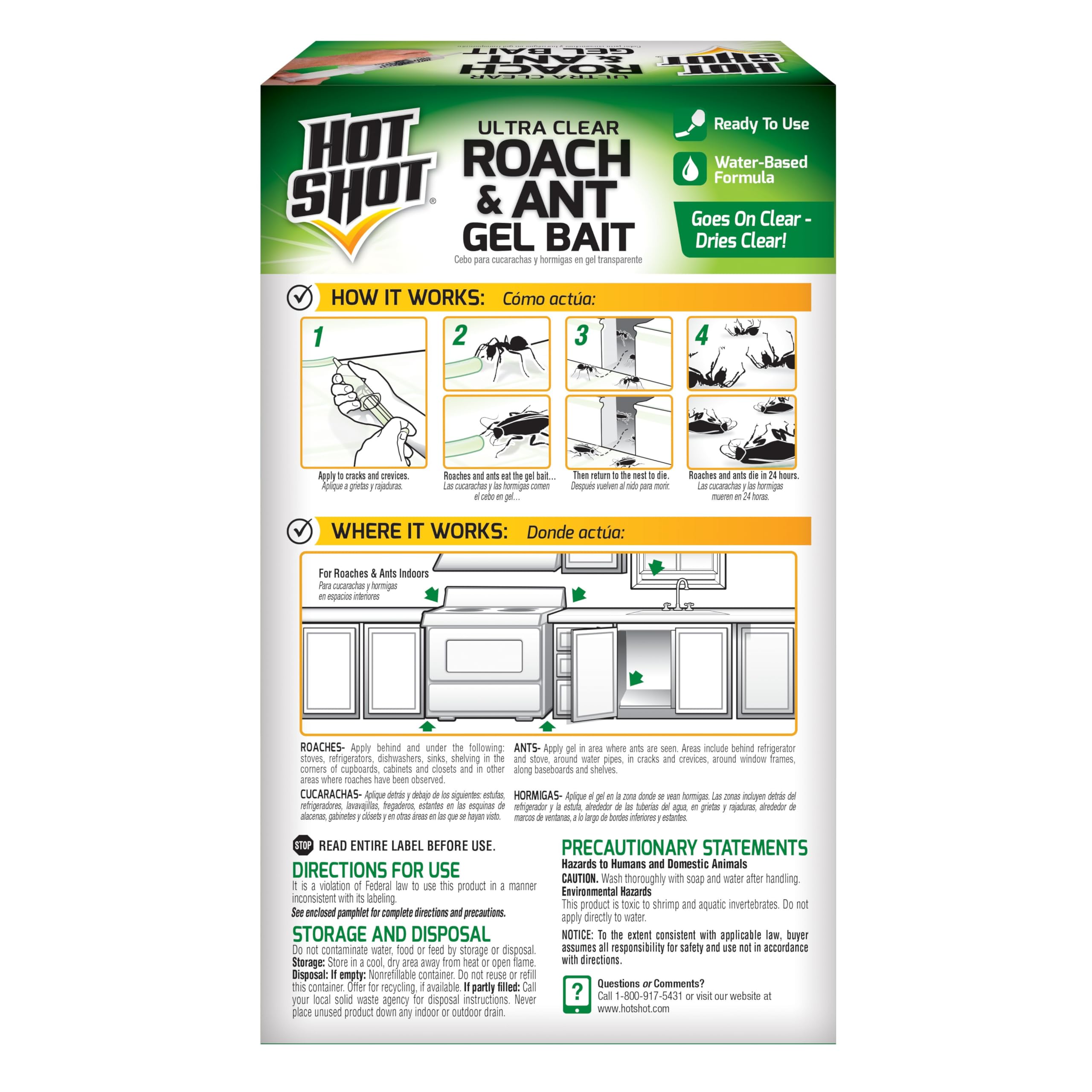 Not intended for carpenter, pharaoh, harvester, or red imported fire ants.