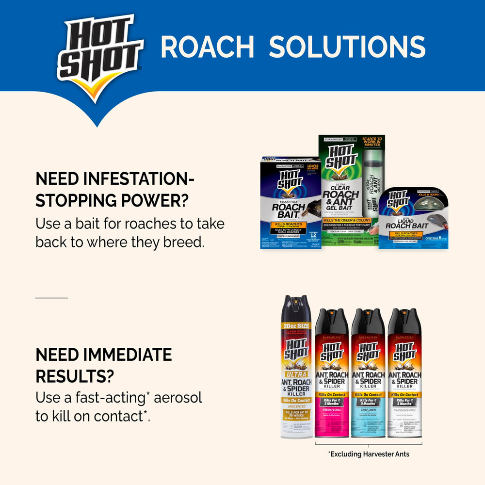 Hot Shot Ultra Liquid Roach Bait safe for kitchens and bathrooms when directions are followed