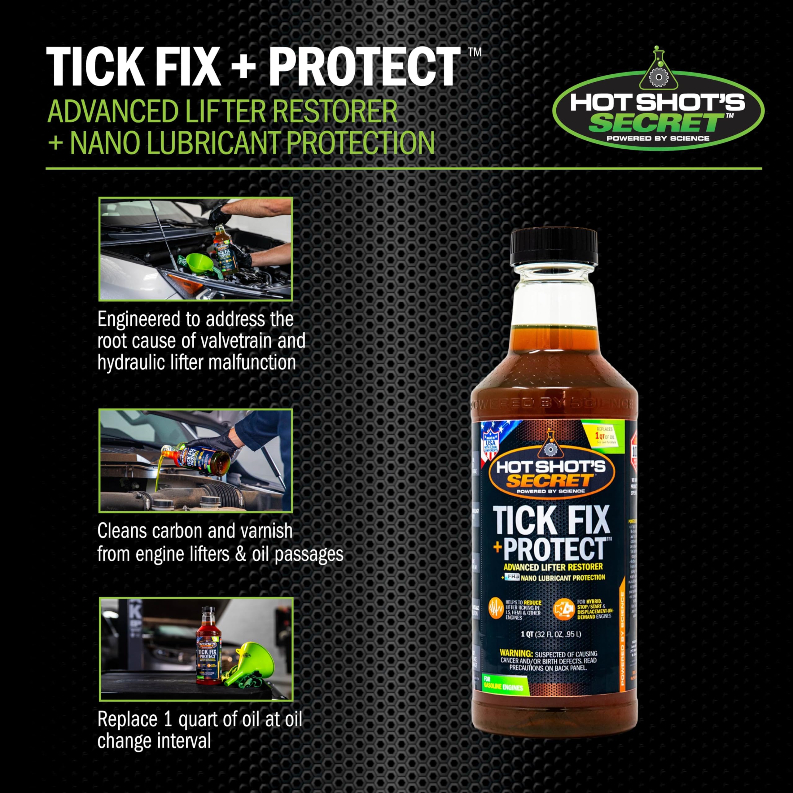Hot Shot's Secret wear protection near camshaft area