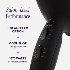 Hot Tools Pro Artist 2100 cool shot sets the style with a cool burst of air.