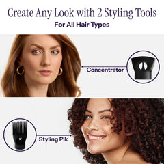 Hot Tools Pro Artist 2100 pik attachment assists straightening while styling.