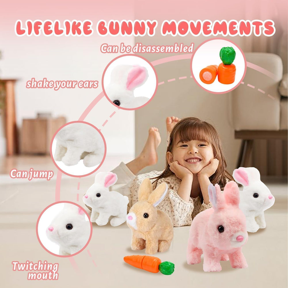 HOTKSOFT Easter Bunny Toy compact 7-inch size is easy to take anywhere.