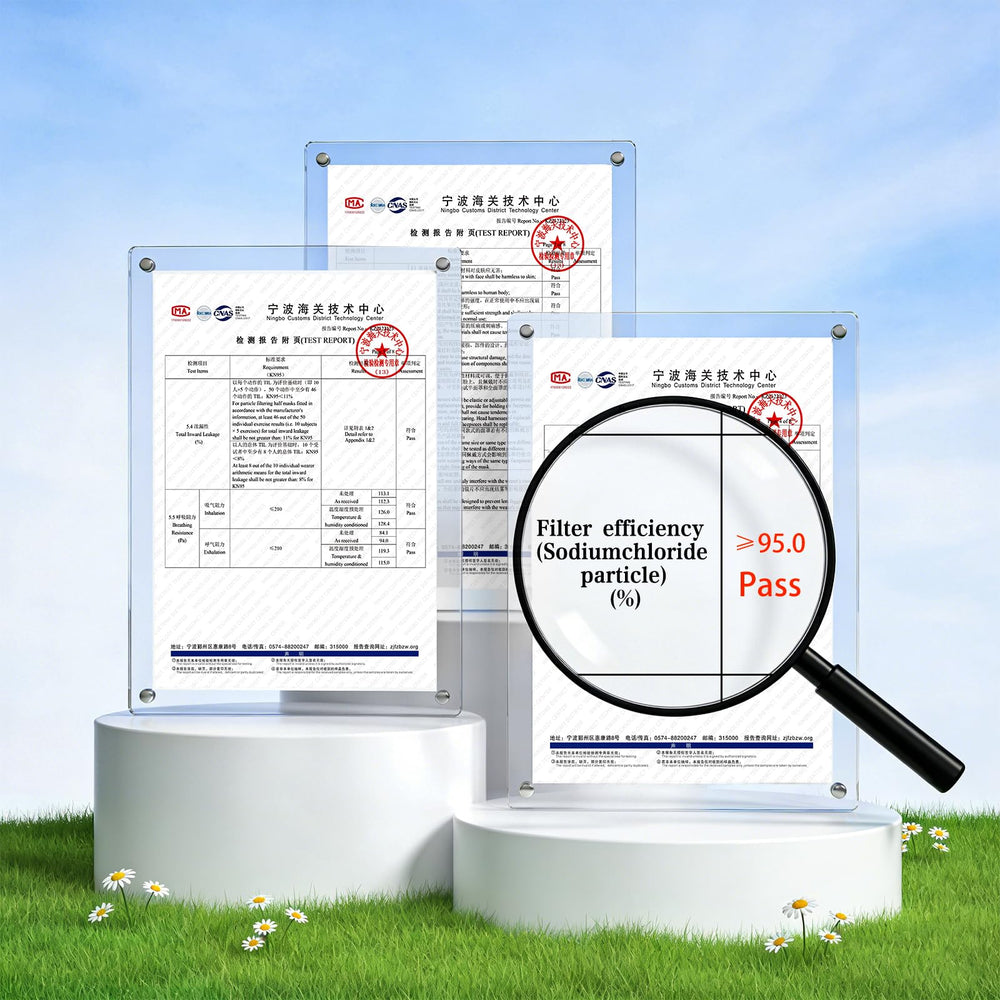 Hotodeal KN95 mask black filtration detail; high-efficiency protection in tests.