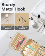 HOTOR Toiletry Bag four-pocket design organizes wet and dry items.