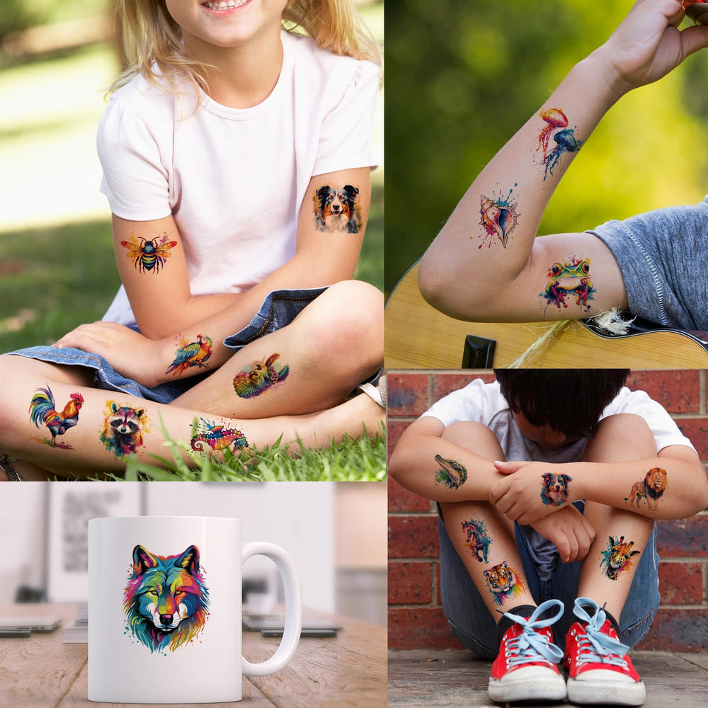 Hotoyannia 160-piece kids tattoo set, ideal for birthdays and playdates