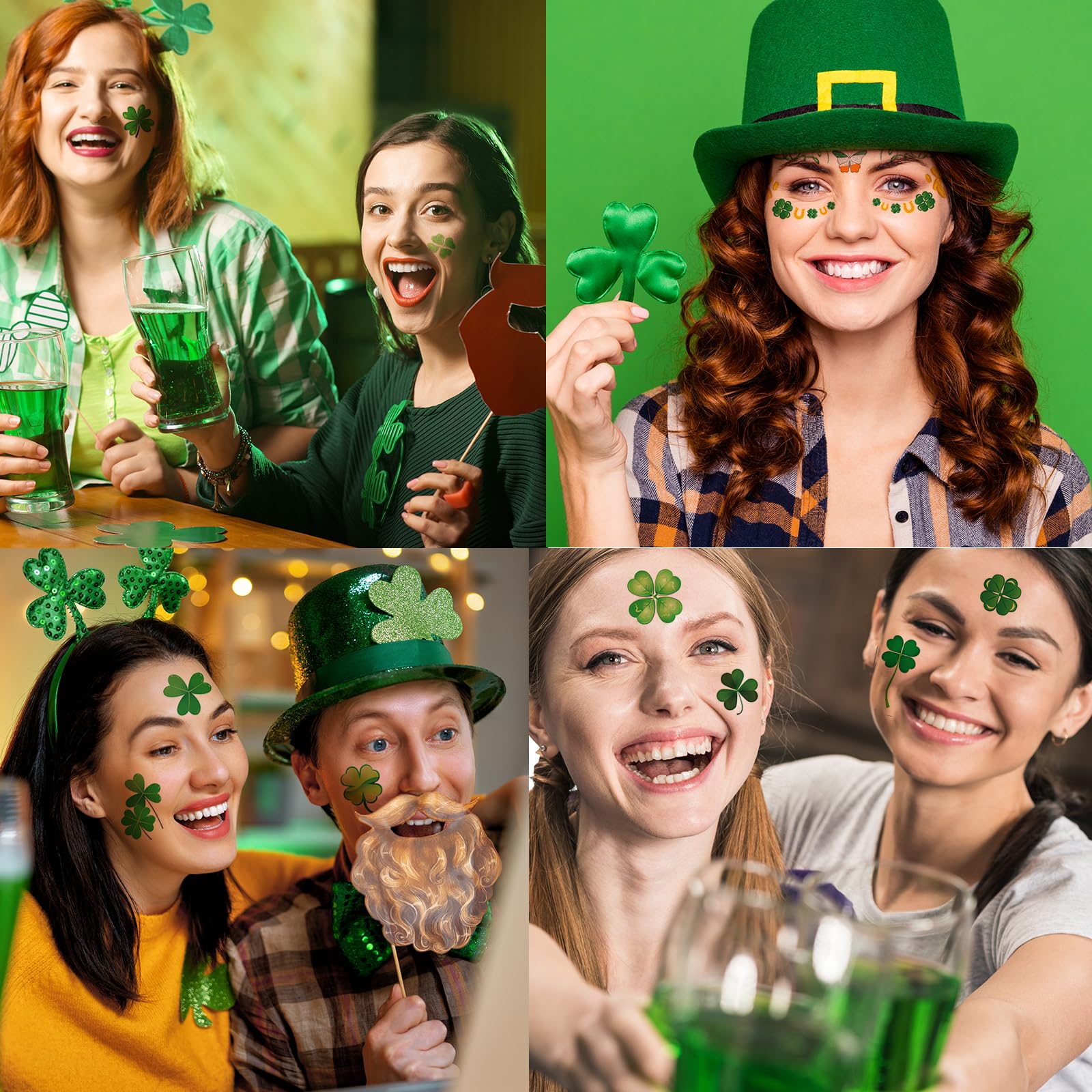 Hotoyannia St Patrick's Day party look ideas with glitter tattoos
