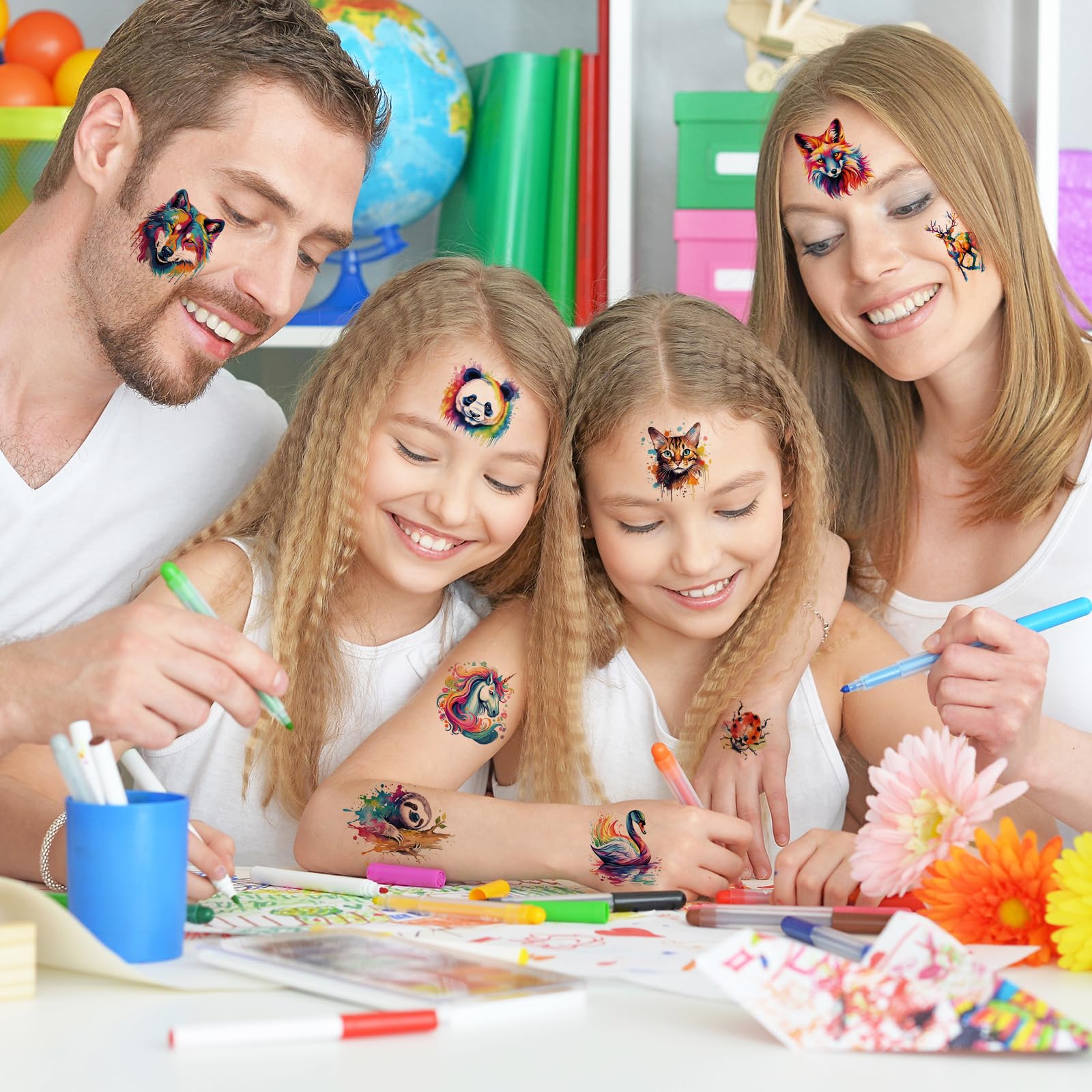 Hotoyannia vibrant animal designs, great for imaginative dress-up sessions
