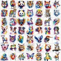 Hotoyannia watercolor animals tattoos pack with vibrant designs for kids' creativity and easy application
