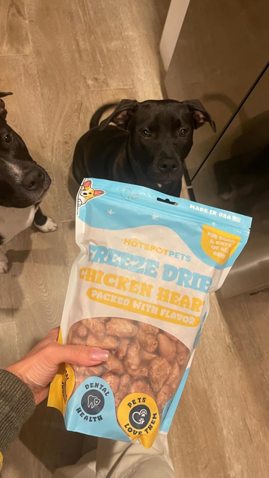 Hotspot Pets 1lb bag contains about 300 pieces, long-lasting reward.