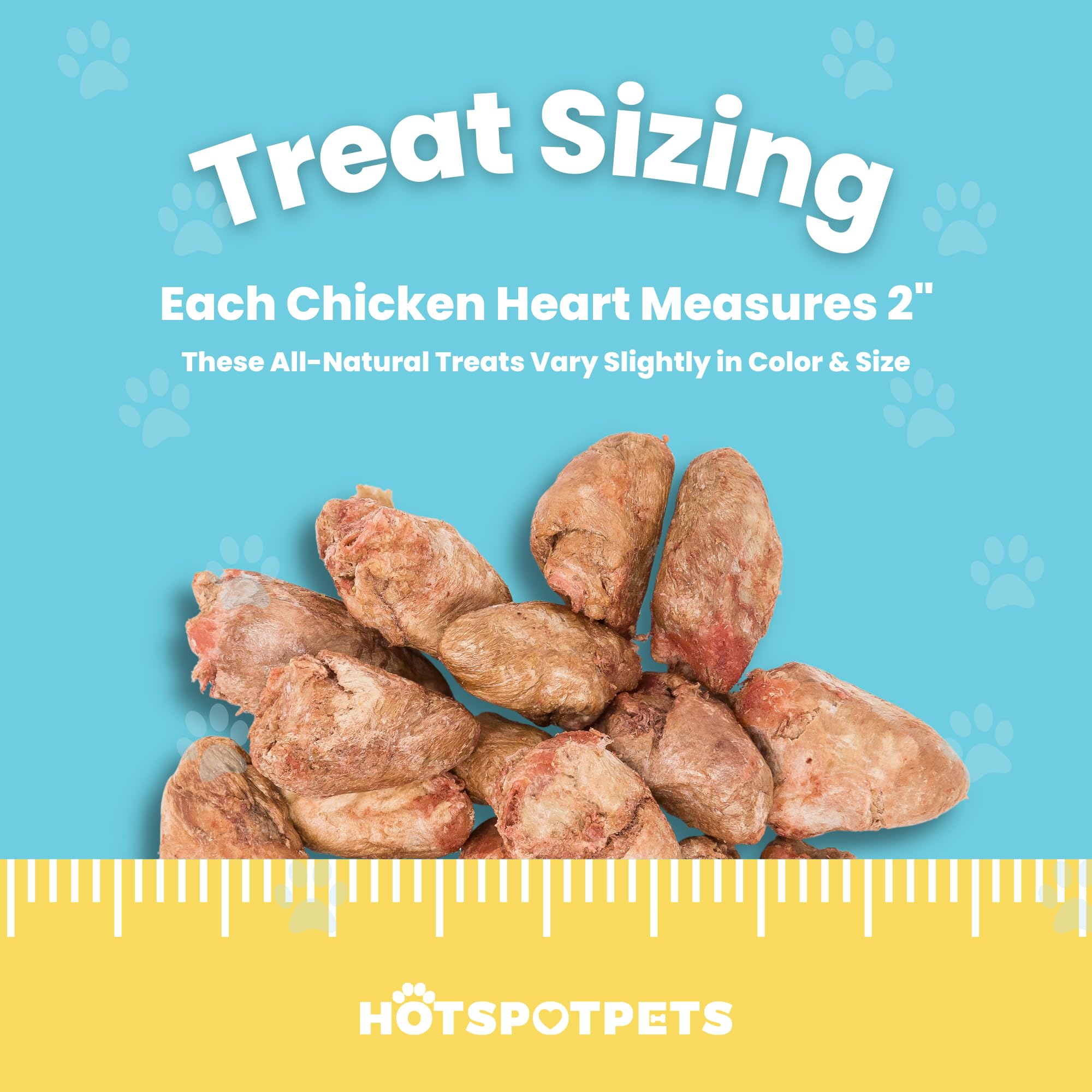 Hotspot Pets chicken hearts training treats in bowl, ready-to-use reward for positive reinforcement.