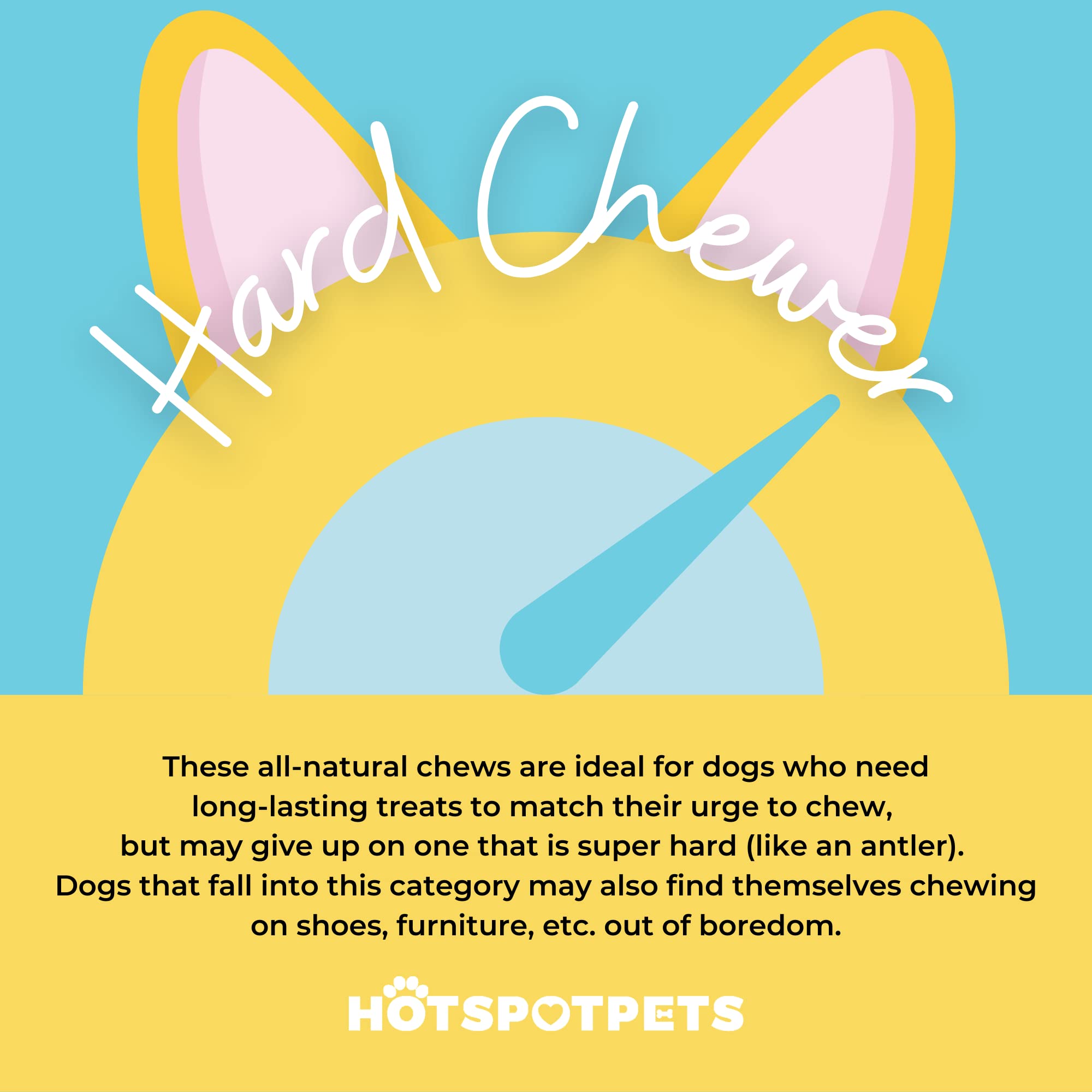 Hotspot Pets meaty flavor rawhide visual hinting natural taste for dogs.