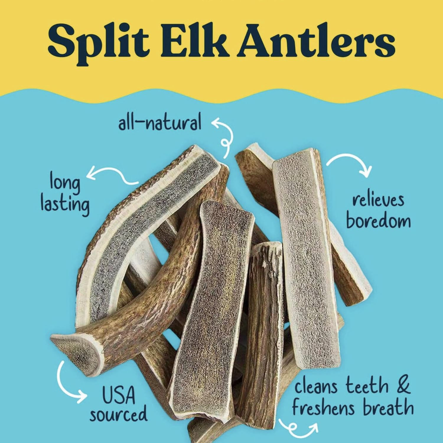 7 inch elk antlers from Hotspot Pets ideal for big breeds
