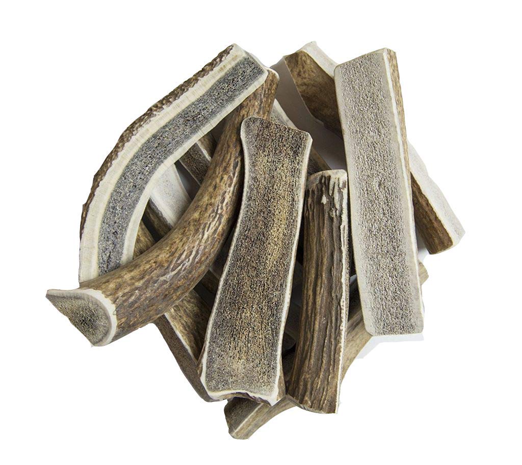 Hotspot Pets premium split elk antlers for large dogs 7 inch two pack long lasting chew