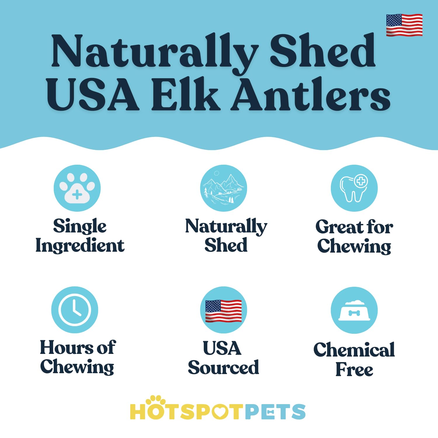 Split elk center marrow exposed for flavorful, satisfying chews for dogs