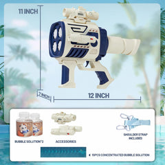 Houscly bubble gun blue with portable design ideal for travel