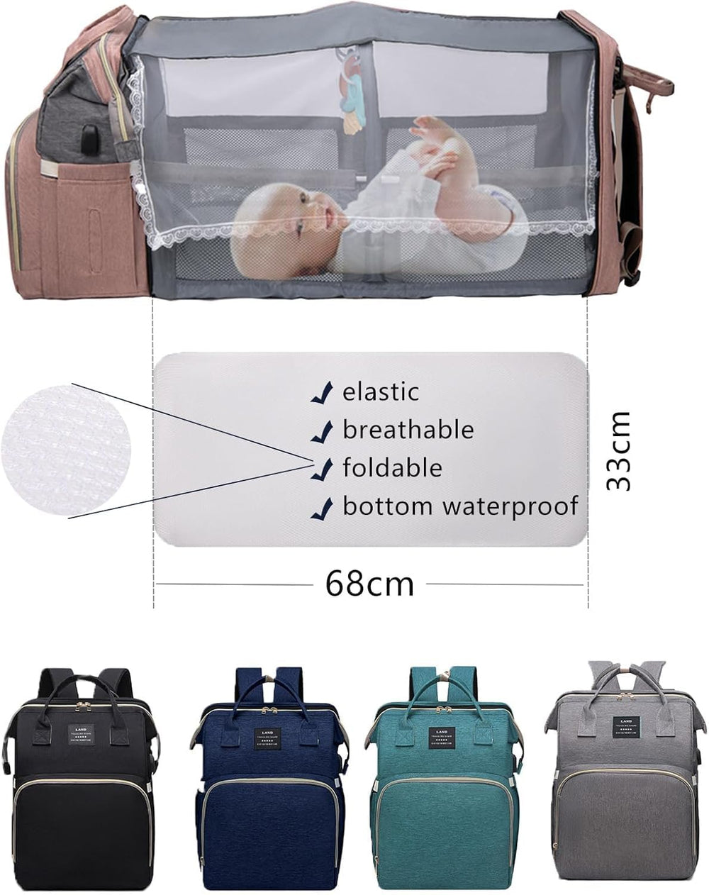 Houscly insulated wet/dry pocket keeps damp items separate