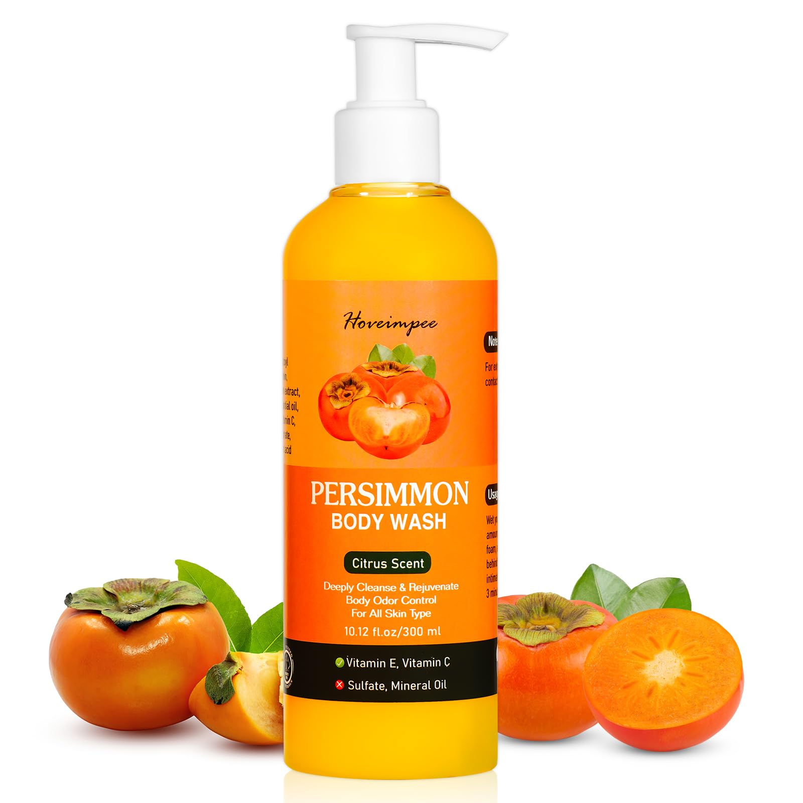 Hoveimpee Persimmon bottle with refreshing cleanse and odor control for daily use