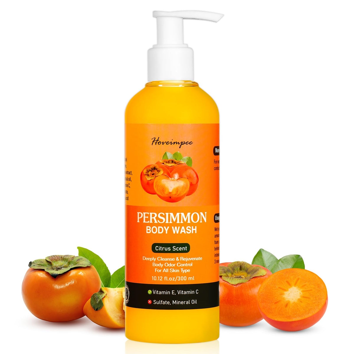 Hoveimpee Persimmon bottle with refreshing cleanse and odor control for daily use