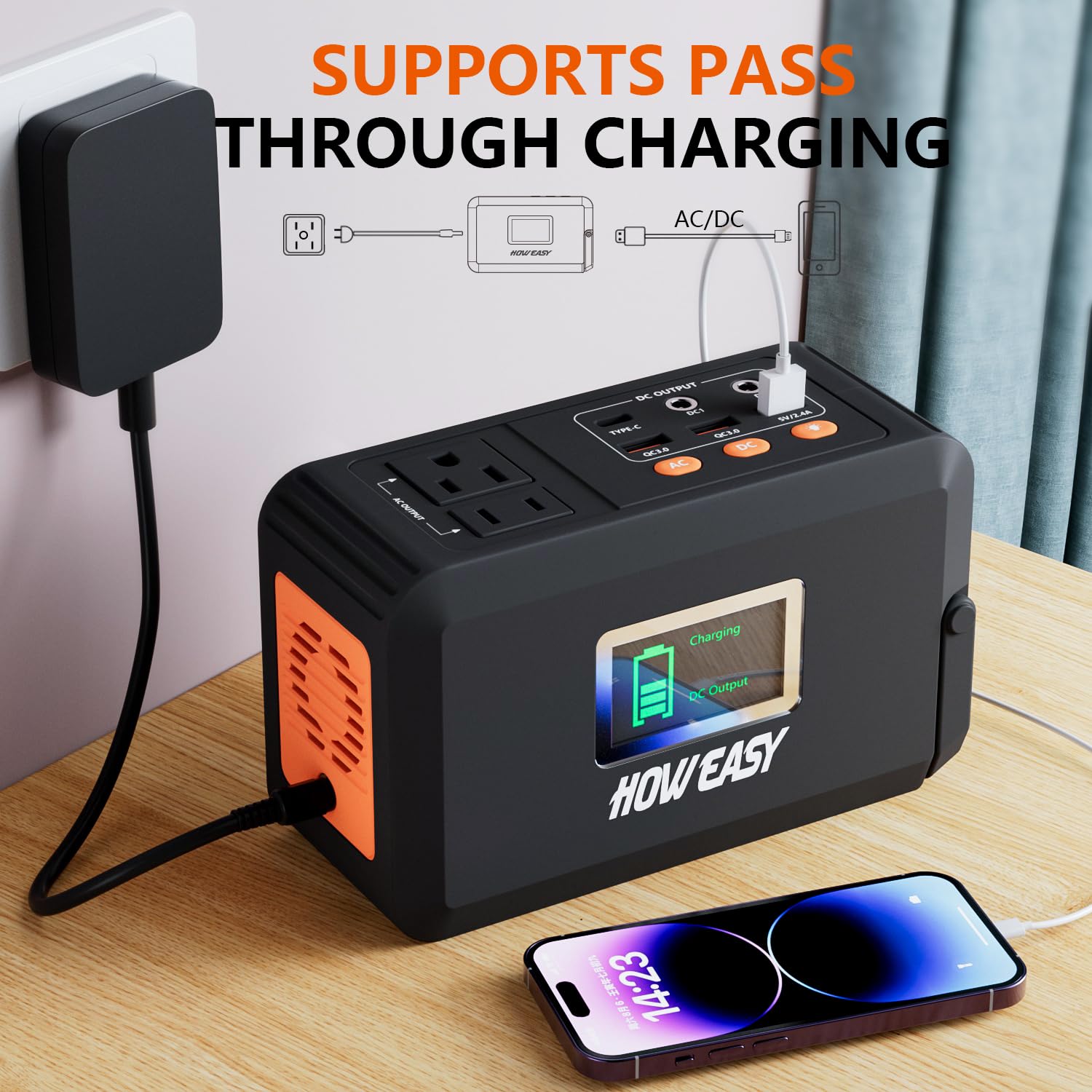 HOWEASY USB-C port provides fast charging for modern devices